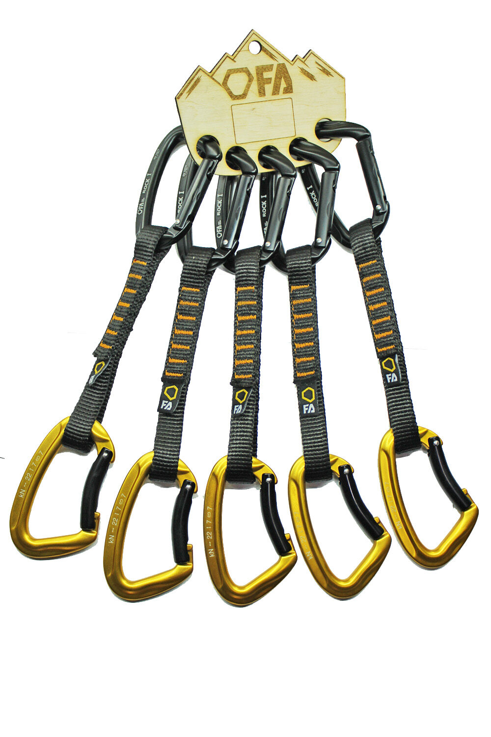 FA Відтяжка з карабінами Rock Express PAD 16 mm 16 см (5 шт)