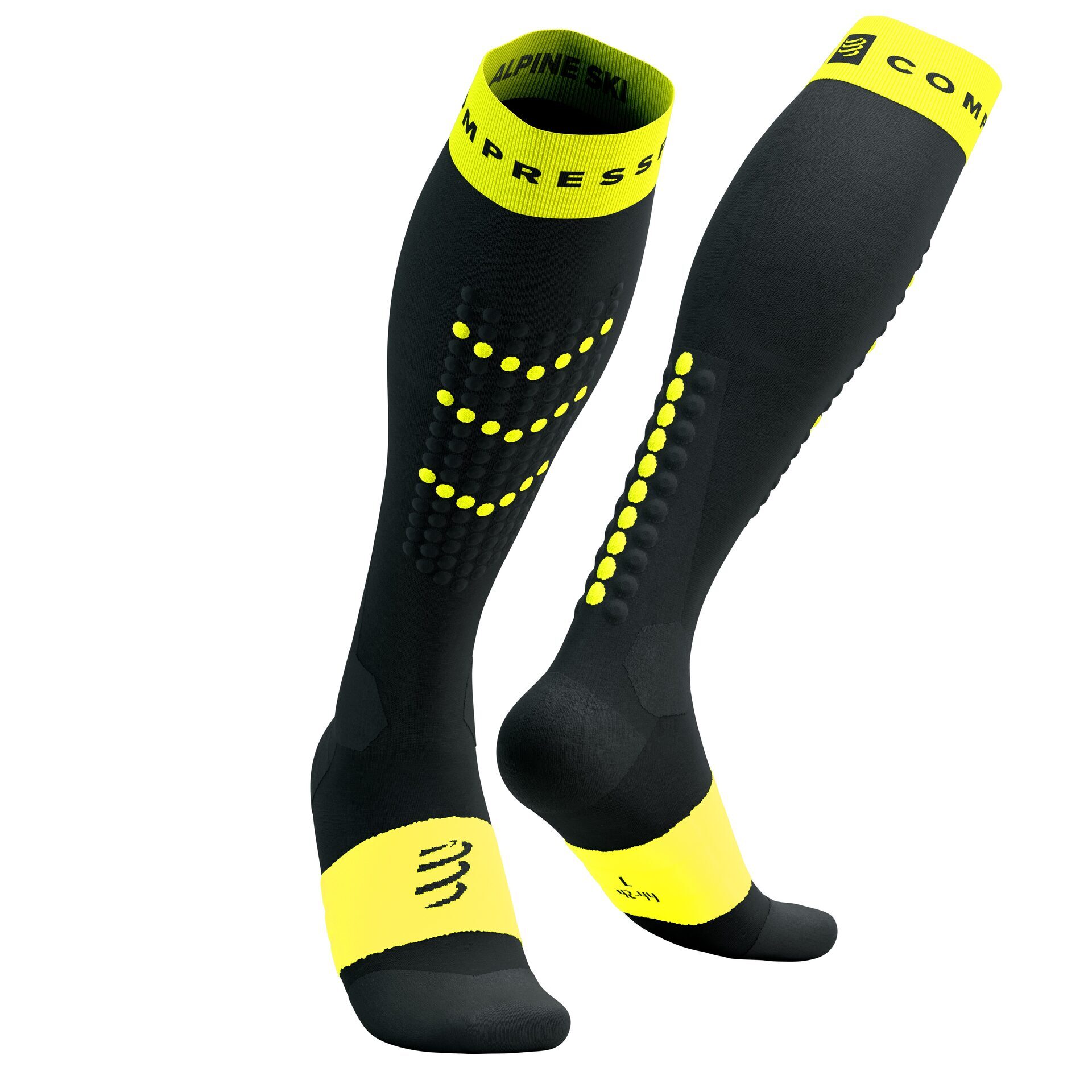 CS Гольфи Alpine Ski Full Socks, Black/Safe Yellow, T3