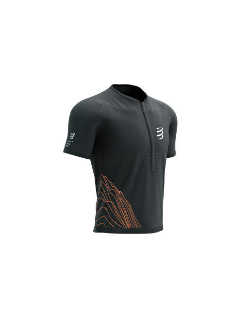 CS Футболка Trail Half-Zip Fitted SS Top - Trail Capsule 2023, Black/Rust, M