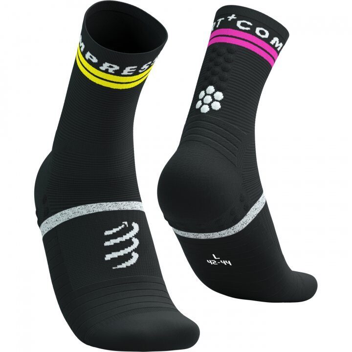 CS Шкарпетки Pro Marathon Socks V2.0, Black/Safe Yellow/Neo Pink, T3