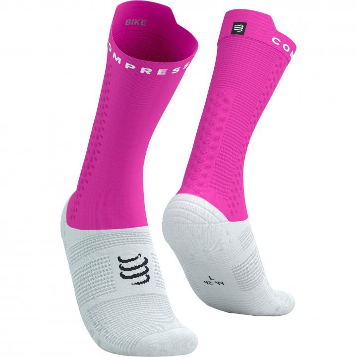 CS Шкарпетки Pro Racing Socks V4.0 Bike, White/Neon Pink, T1