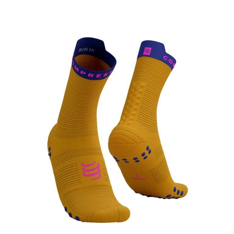 CS Шкарпетки Pro Racing Socks v4.0 Run High, Saffron/Dazz Blue, T3