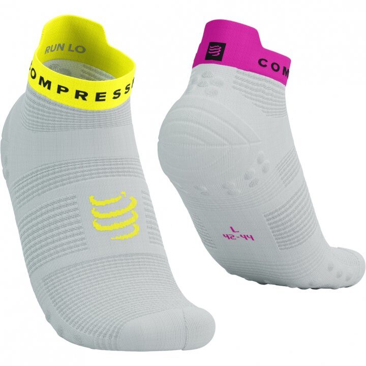 CS Шкарпетки Pro Racing Socks v4.0 Run Low, White/Safe Yellow/Neo Pink, T1