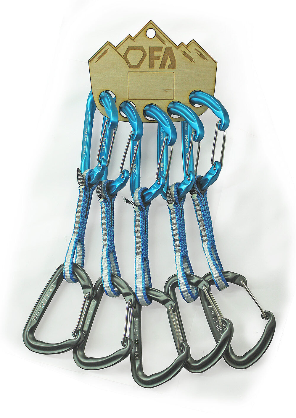 FA Відтяжка з карабінами NEON EXPRESS DY 10 mm 11 cm (5 шт)