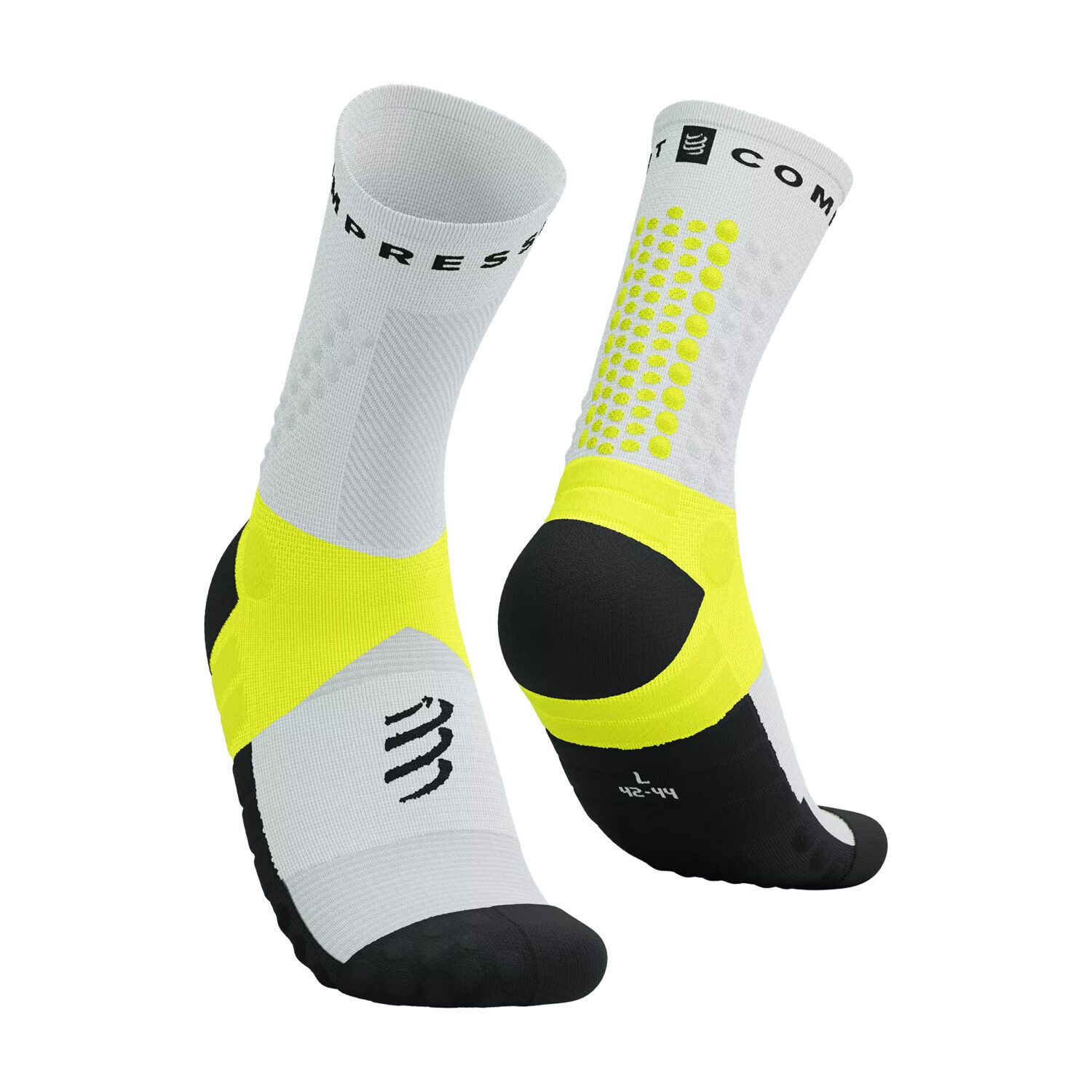 CS Шкарпетки Ultra Trail Socks V2.0, White/Safe Yellow, T2