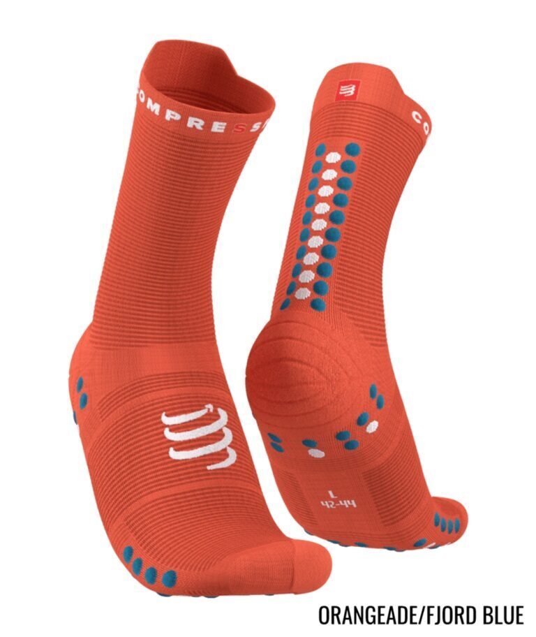 CS Шкарпетки Pro Racing Socks V4.0 Run High, Orangeade/Fjord Blue, T1