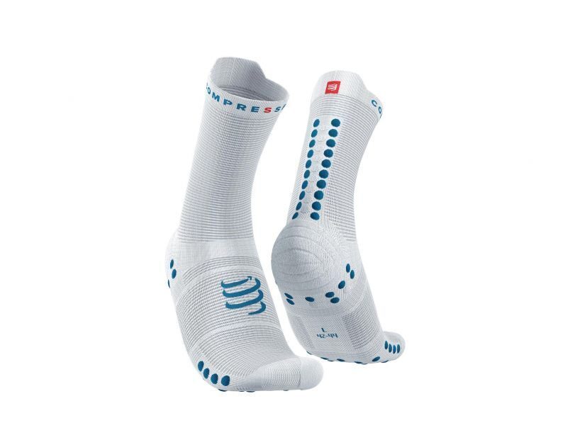 CS Шкарпетки Pro Racing Socks V4.0 Run High, White/Fjord Blue, T1