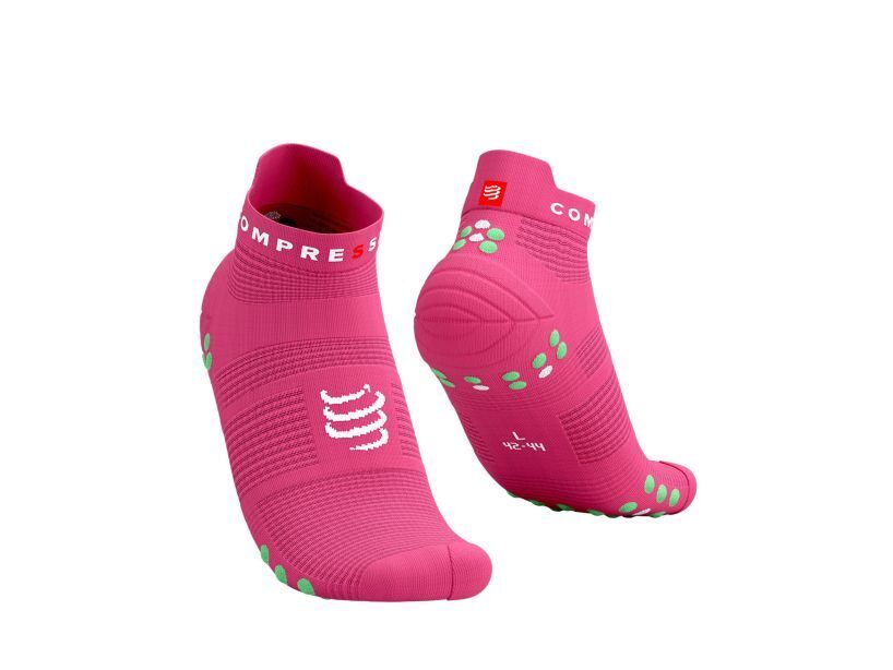 CS Шкарпетки Pro Racing Socks V4.0 Run Low, Hot Pink/Summer Green, T1