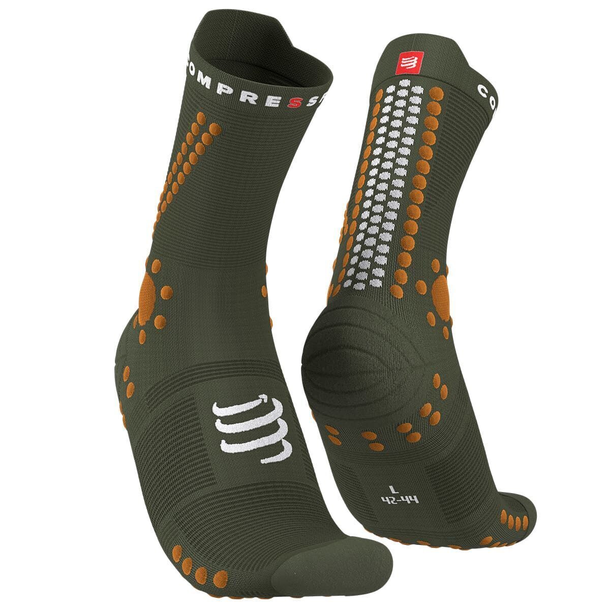 CS Шкарпетки Pro Racing Socks V4.0 Trail, Rf Green/Dk Cheddar, T4