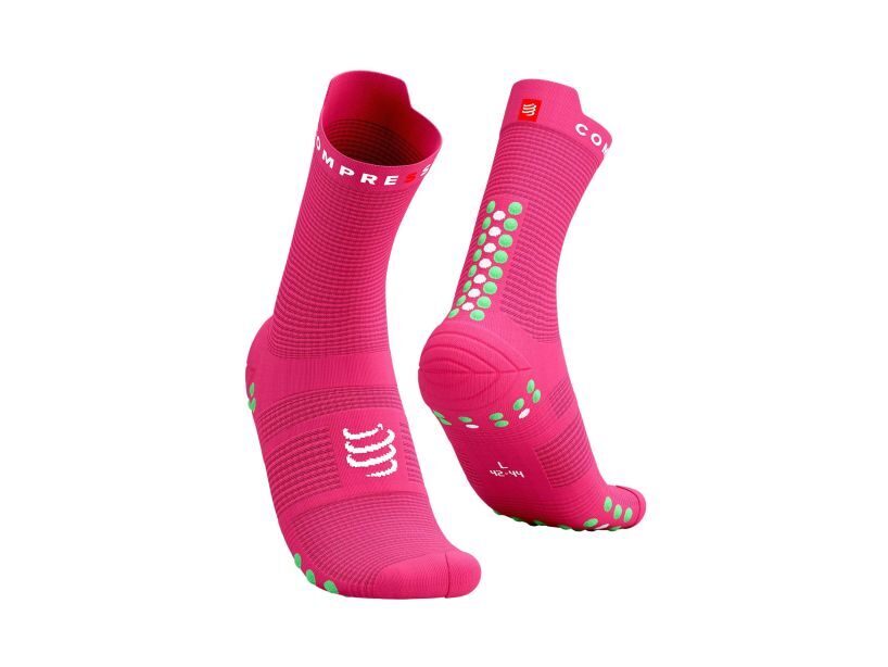 CS Шкарпетки Pro Racing Socks V4.0 Ultralight Run High, Hot Pink/Summer Green, T1