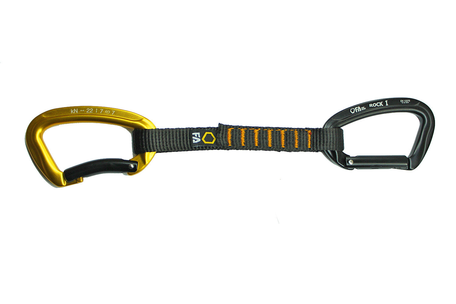 FA Відтяжка з карабінами Rock Express PAD 16 mm 12 см