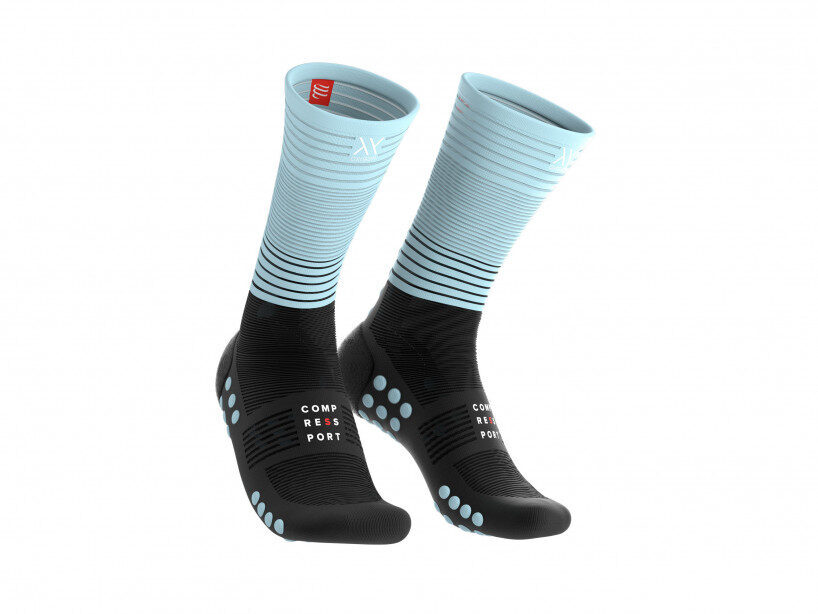 CS Шкарпетки Mid Compression Socks Run, Black/Ice Blue, T2
