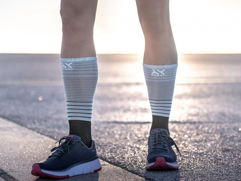 CS Шкарпетки Mid Compression Socks Run, Black/Ice Blue, T2, фото 3