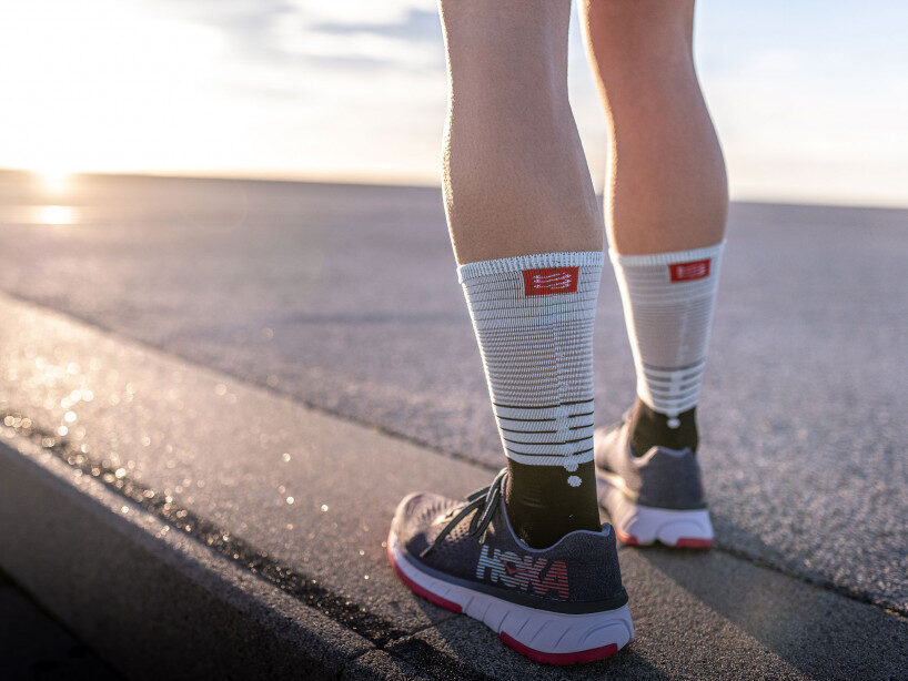 CS Шкарпетки Mid Compression Socks Run, Black/Ice Blue, T2, фото 5